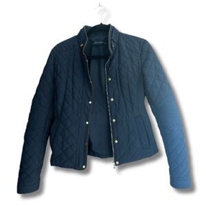 Zara Quilted Navy Jacket
